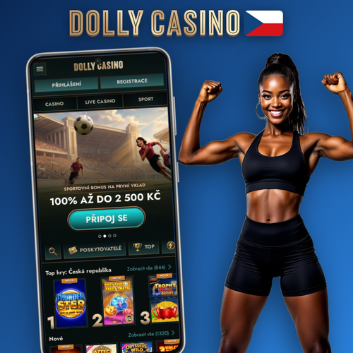 Dolly Casino Casino aplikace na mobilním telefonu – sloty a tlačítko ke stažení