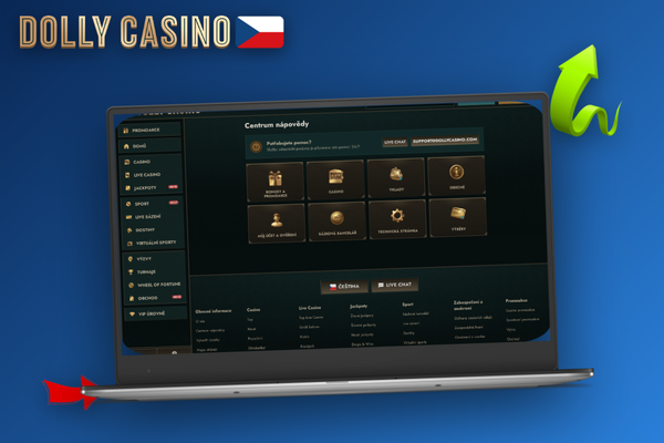 Operátor zákaznické podpory Dolly Casino Casino řeší dotaz přes tiketovací systém