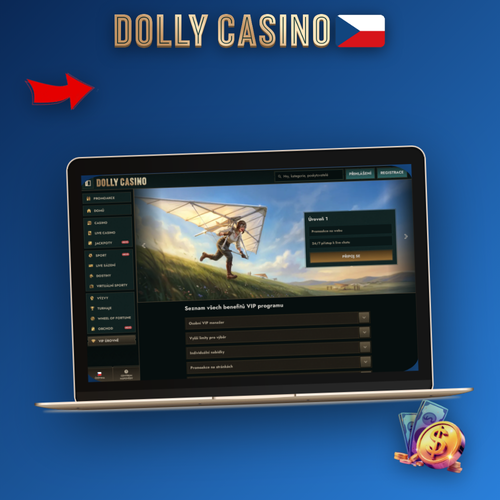 Dolly Casino Casino na PC — notebook a stolní počítač s otevřeným kasinovým rozhraním