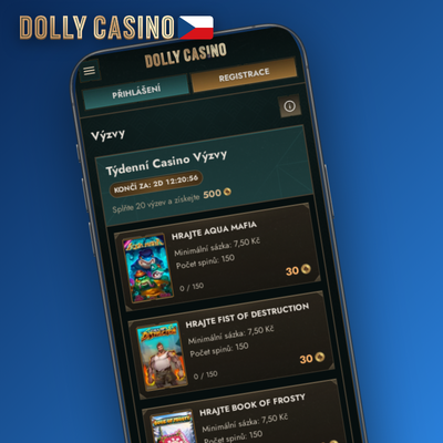 Stylizovaná ikona ruletového kola a krupiéra pro živé kasino Dolly Casino Casino